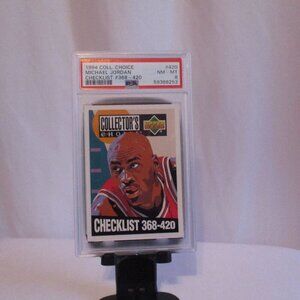 1994 COLL. CHOICE MICHAEL JORDAN CHECKLIST #368-420 #420 NM-MT PSA 8